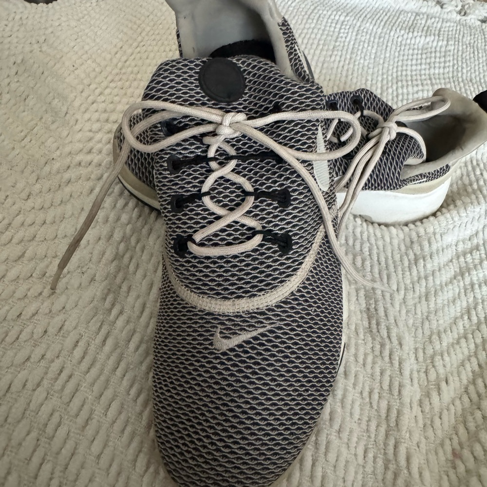 Black and White Mesh Sneakers